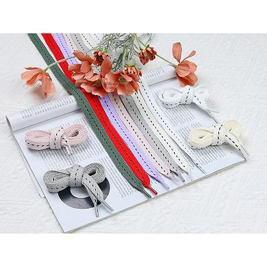 1 Pair Extra Wide Fat Single Line Flat Shoelaces for Sneakers 47.2"