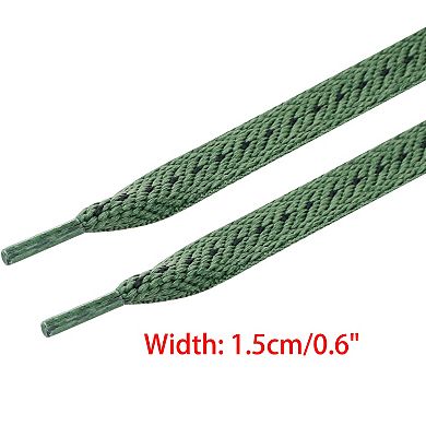 1 Pair Extra Wide Fat Single Line Flat Shoelaces for Sneakers 47.2"