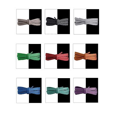 1 Pair Plaid Reflective Replace Flat Shoelaces for Sneakers 47.2"