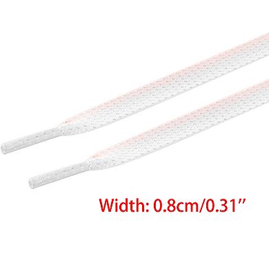 1 Pair Wide Flat Gradient Colored Shoe Laces for Sneakers 55.1"