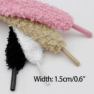 2 Pairs Flat Fuzzy Thick Shoelaces for Sneakers 39.37"