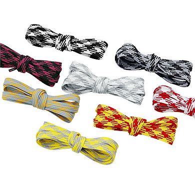 2 Pairs Flat Dual Colored Shoelaces Plaid Shoe Laces for Sneakers 55.12"