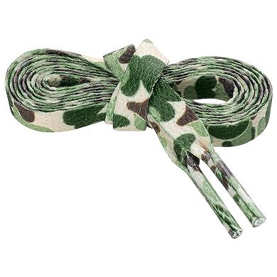 1 Pair Flat Shoelaces Camouflage Printed Colorful for Sneakers Boots 55.1"