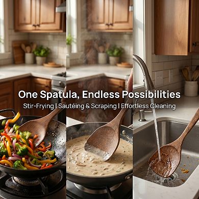 12"x3.3" Heat-Resistant Kitchen Spatula, Ideal for Flipping, Frying & Serving