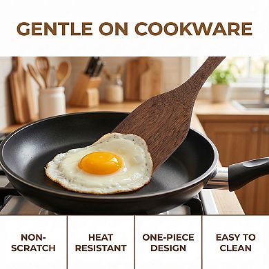 12"x3" Heat-Resistant Kitchen Spatula, Ideal for Flipping, Frying & Serving