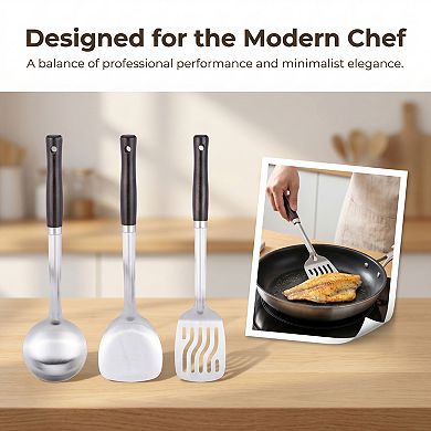 3 Pcs Spatula Set, 3 Pack Kitchen Spatula, Heat-Resistant Cooking Utensils, Dishwasher Safe