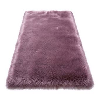 Soft Shaggy Area Rug, Ultra Fluffy Bedroom Rugs, Non-Slip Fuzzy Furry Carpet for Room 24"x16"