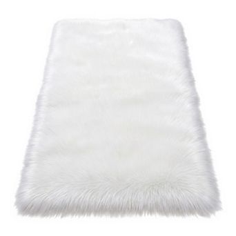 Soft Shaggy Area Rug, Ultra Fluffy Bedroom Rugs, Non-Slip Fuzzy Furry Carpet for Room 24"x16"