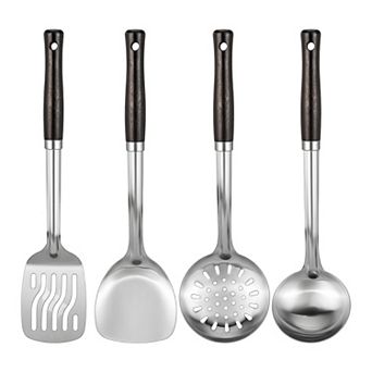 4 pc Heat-Resistant Kitchen Spatula Set, Dishwasher Safe, Ideal for Flipping & Frying