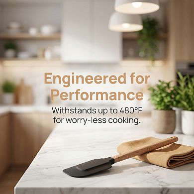 Spatula Set, 5 Pack Kitchen Spatula, Heat-Resistant Cooking Utensils Ideal for Flipping