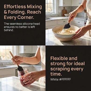 Spatula Set, 5 Pack Kitchen Spatula, Heat-Resistant Cooking Utensils Ideal for Flipping