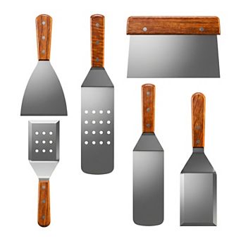 6 pc Heat-Resistant Kitchen Spatula Set, Dishwasher Safe, Ideal for Flipping & Serving