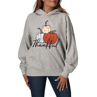 Women's Thankful Pumpkins Oversized Fleece Hoodie Sweatshirt