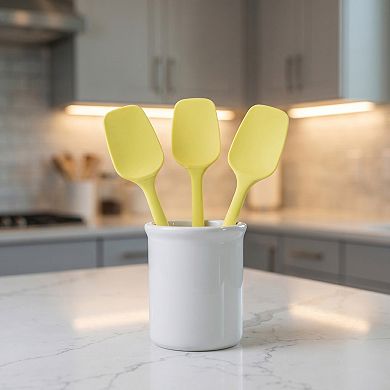 Silicone Spatula Set, 3-Piece Kitchen Utensils Set with Heat-Resistant Spatula