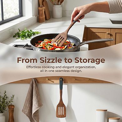 12"x3" Non-Stick Kitchen Spatula with Long Handle, Ideal for Flipping & Frying