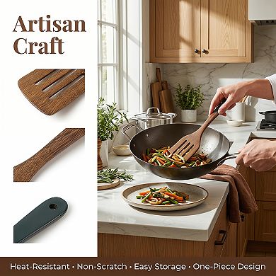 12"x3" Non-Stick Kitchen Spatula with Long Handle, Ideal for Flipping & Frying
