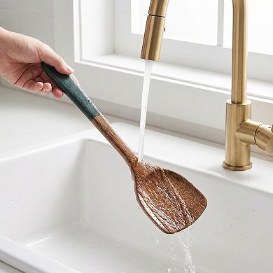 15.4"x3.7" Non-Stick Kitchen Spatula with Long Handle, Ideal for Flipping & Frying