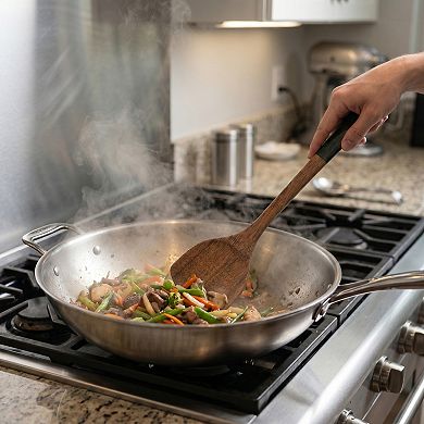 15.4"x3.7" Non-Stick Kitchen Spatula with Long Handle, Ideal for Flipping & Frying