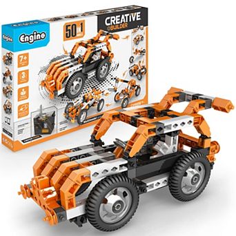 Engino Creative Builder 50-in-1 Multimodel Series Motorized Toy Vehicles Brick Set