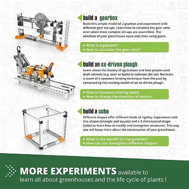 Engino Botanic Laboratory 4-Models Educational Toy Structure Brick Building Set