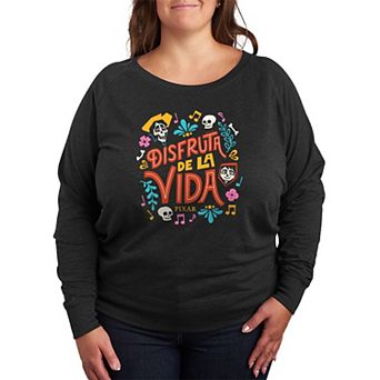 Plus Size Disney / Pixar's Coco "Disfruta de la Vida" French Terry Long Sleeve Tee