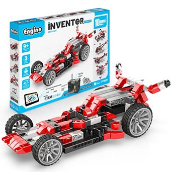 Engino Inventor Motorized Series 10-Model Gear Mechanism Toy Vehicle Building Set