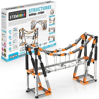 Engino Discovering STEM Structures Buildings & Bridges 9 Models Toy Brick Building Set