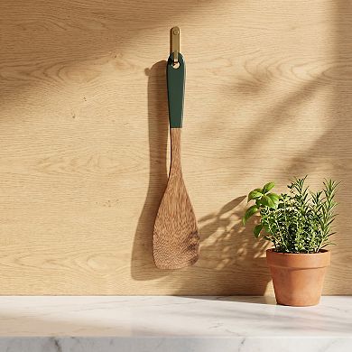 12.8x3.1 inch Kitchen Spatula, Heat-Resistant Cooking Utensils with Long Handle, Non-Stick
