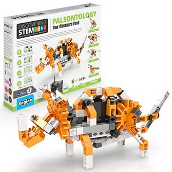 Engino Discovering STEM Paleontology 6 Prehistoric Models Motorized Building Set