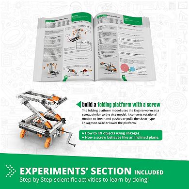 Engino Discovering STEM Mechanics Gears & Worm Drives 12-Model Building Set