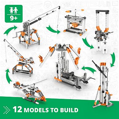 Engino Discovering STEM Mechanics Gears & Worm Drives 12-Model Building Set