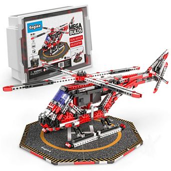Engino Mega Builds Dual Motor Helicopter 870 pc Motorized Model Toy Building Set