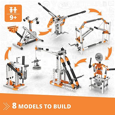 Engino Discovering STEM Mechanics Cams & Cranks 8-Model Toy Machine Building Set