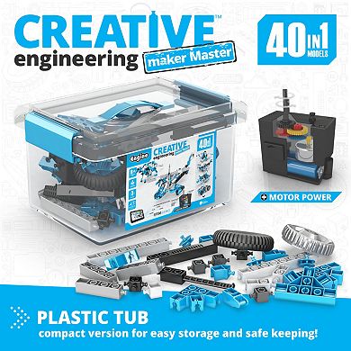Engino Creative Engineering 40-in-1 Maker Master Motorized Building Set