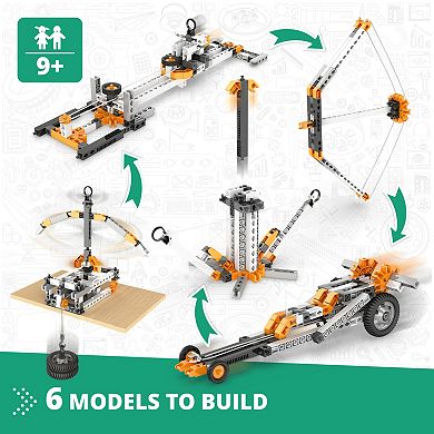 Engino Discovering STEM Physics Laws Building Set 6-Models Inertia Friction Circular Motion