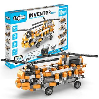 Engino Inventor Motorized Double Blade Helicopter 10-Model STEM Building Set