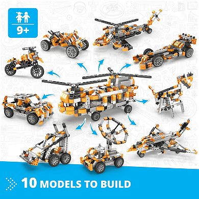Engino Inventor Motorized Double Blade Helicopter 10-Model STEM Building Set