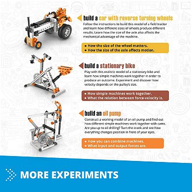 Engino Discovering STEM Simple Machines 60-Model Brick Building Set