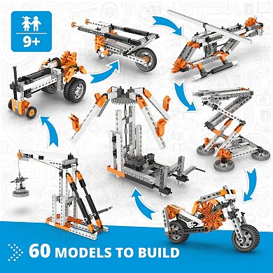 Engino Discovering STEM Simple Machines 60-Model Brick Building Set