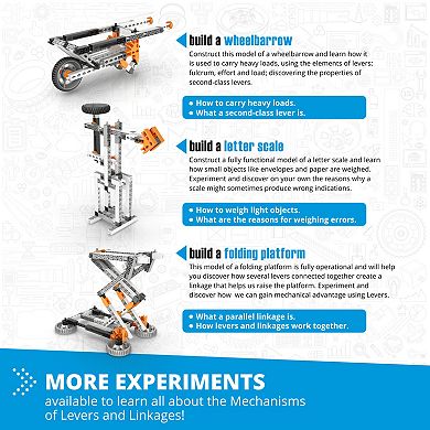 Engino Discovering STEM Mechanics Levers & Linkages 16-Model Toy Machine Building Set