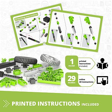 Engino Creative Builder 30-in-1 Multimodel Series Motorized Toy Vehicles Brick Set