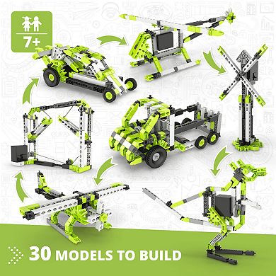 Engino Creative Builder 30-in-1 Multimodel Series Motorized Toy Vehicles Brick Set