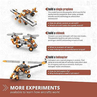 Engino Discovering STEM 10-Model Aircraft Building Set Educational Toy