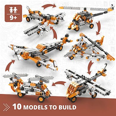 Engino Discovering STEM 10-Model Aircraft Building Set Educational Toy