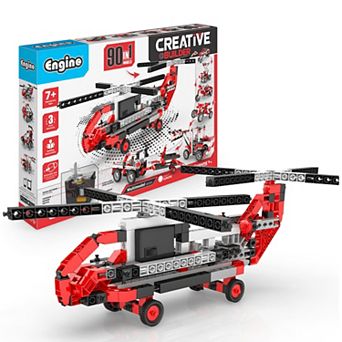 Engino Creative Builder 90-Model Motorized Construction Toy Vehicle Set
