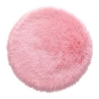 Square Soft Shaggy Area Rug, Ultra Fluffy Bedroom Rugs, Non-Slip Fuzzy Furry Carpet 20"x20"