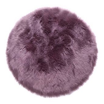 28"x28" Square Soft Shaggy Area Rug, Ultra Fluffy Bedroom Rugs, Non-Slip Furry Carpet for Vanity