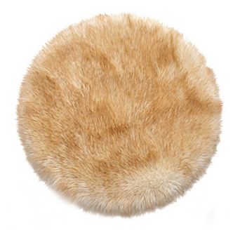 28"x28" Square Soft Shaggy Area Rug, Ultra Fluffy Bedroom Rugs, Non-Slip Furry Carpet for Vanity