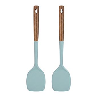 13.4"x3.1"x0.8" 2 pc Silicone Spatula Set, Heat-Resistant Non-Stick Cooking Tools