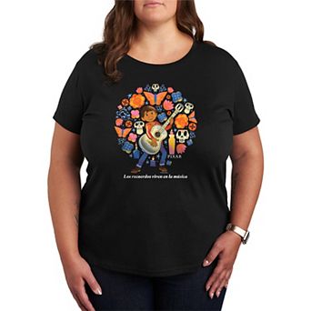 Plus Size Disney / Pixar's Coco "Los Recuerdos Viven En La Música" Graphic Tee